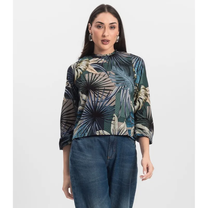 Blusa Manga Longa Infinita Cor Verde P