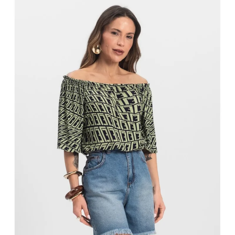 Blusa Feminina Ciganinha Infinita Cor Verde P