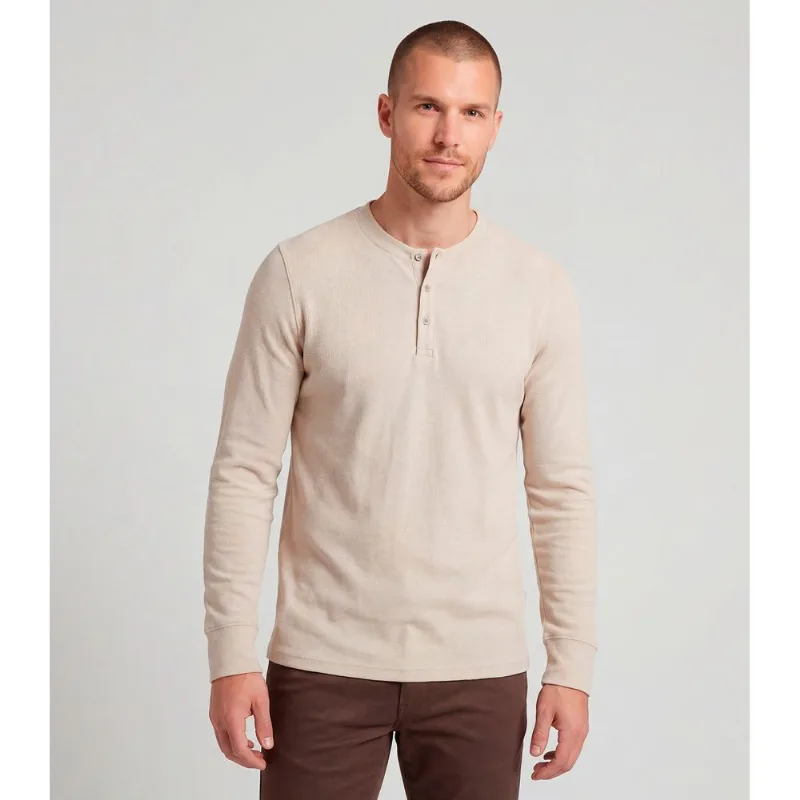Camiseta Masculina Manga Longa Malhão Diametro Bege GG