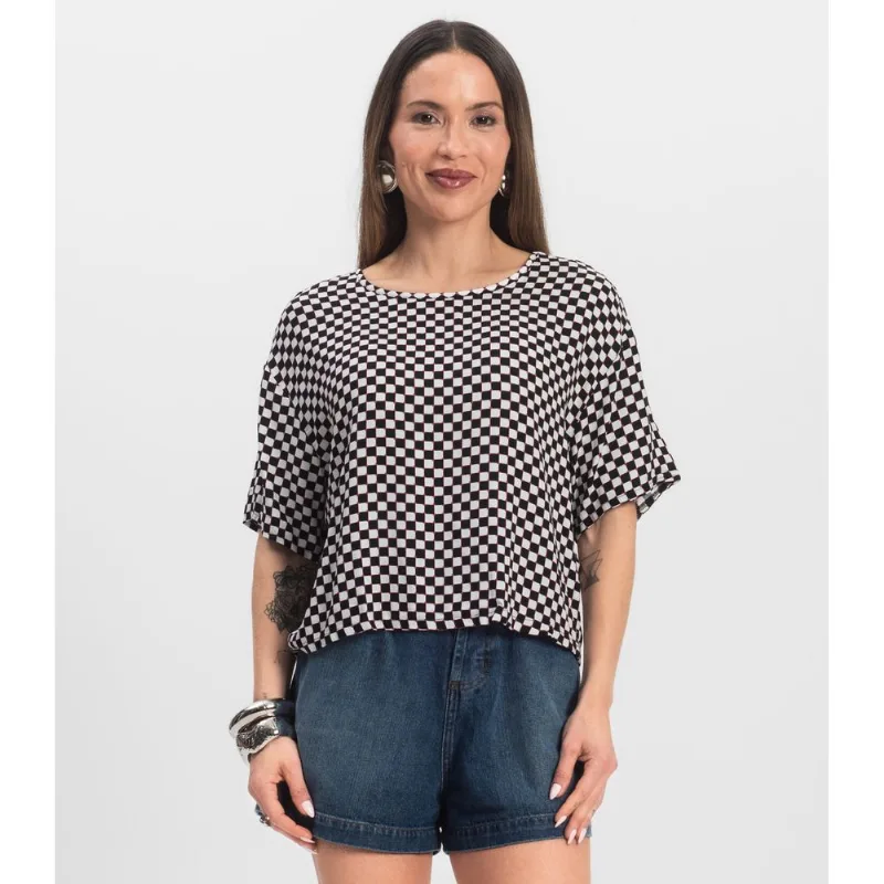 Blusa Feminina Estampada Infinita Cor Preto M