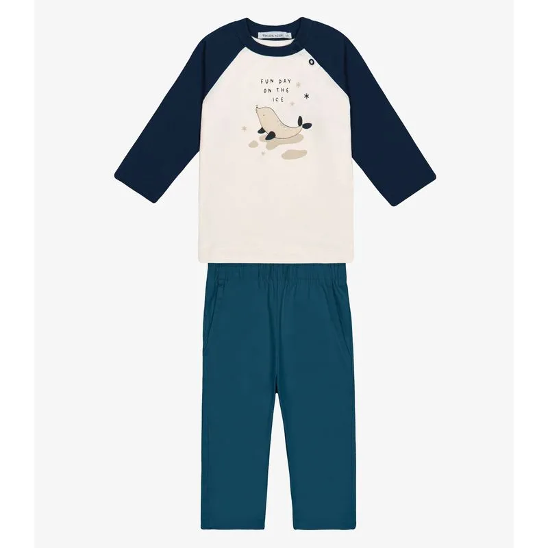 Conjunto Camiseta com Calça Trick Nick Azul M