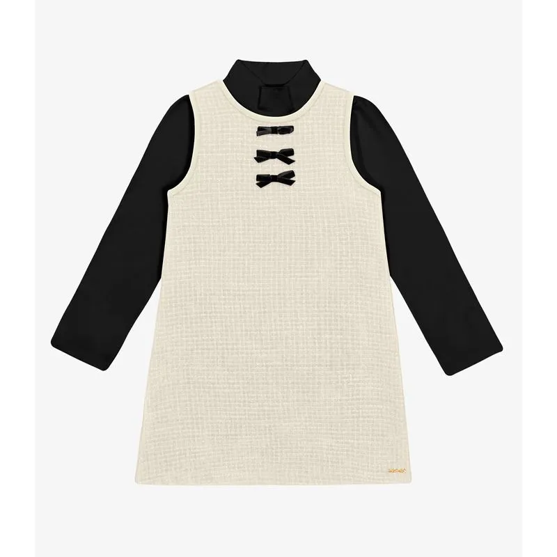 Conjunto Vestido com Blusa Trick Nick Bege 6