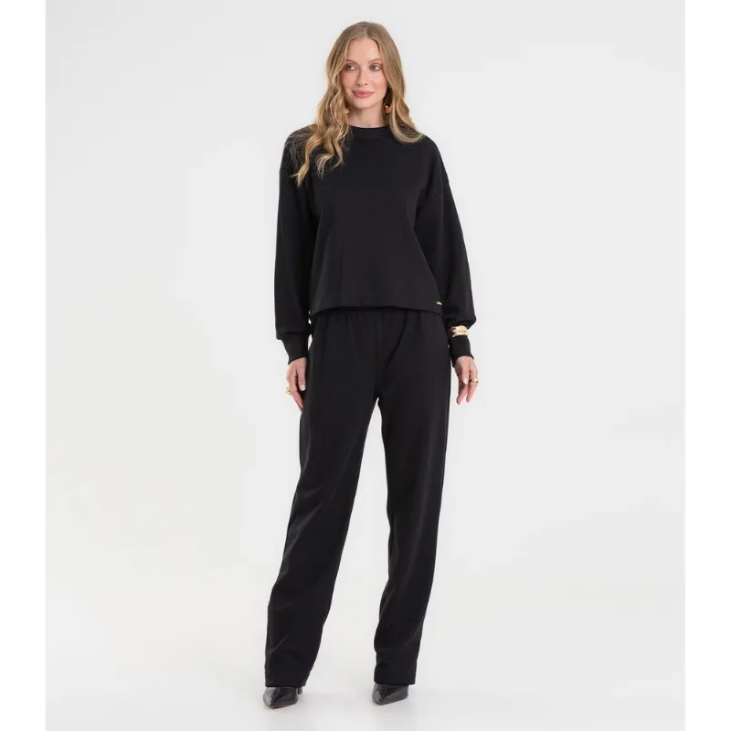 Conjunto Blusão Com Calça Feminino Rovitex Preto M
