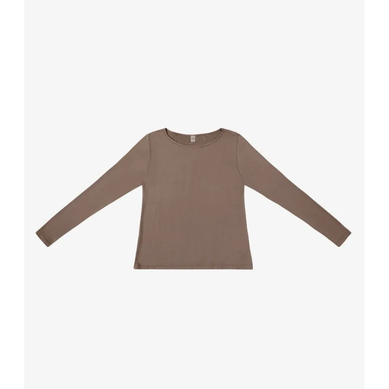 Blusa Feminina Manga Longa Básica Rovitex Marrom GG