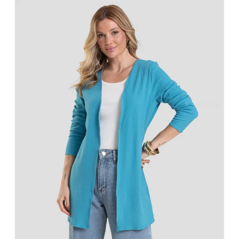 Cardigan Infinita Cor Azul M