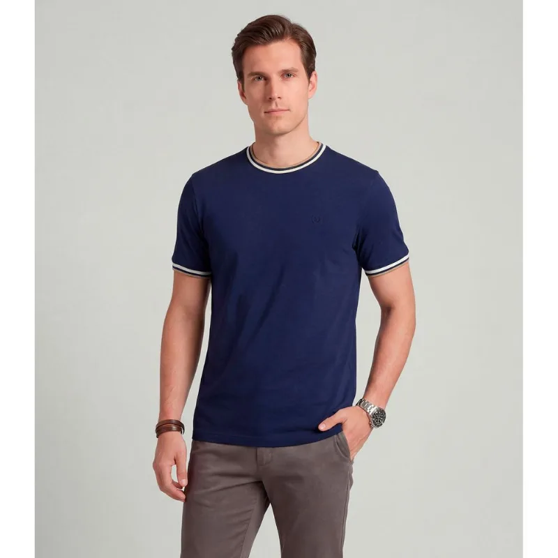 Camiseta Masculina Cotton e Retilinea Diametro Azul P