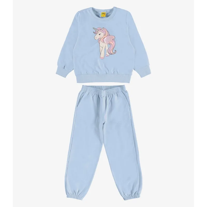 Conjunto Blusão com Calça Rovi Kids Moletom Azul 2