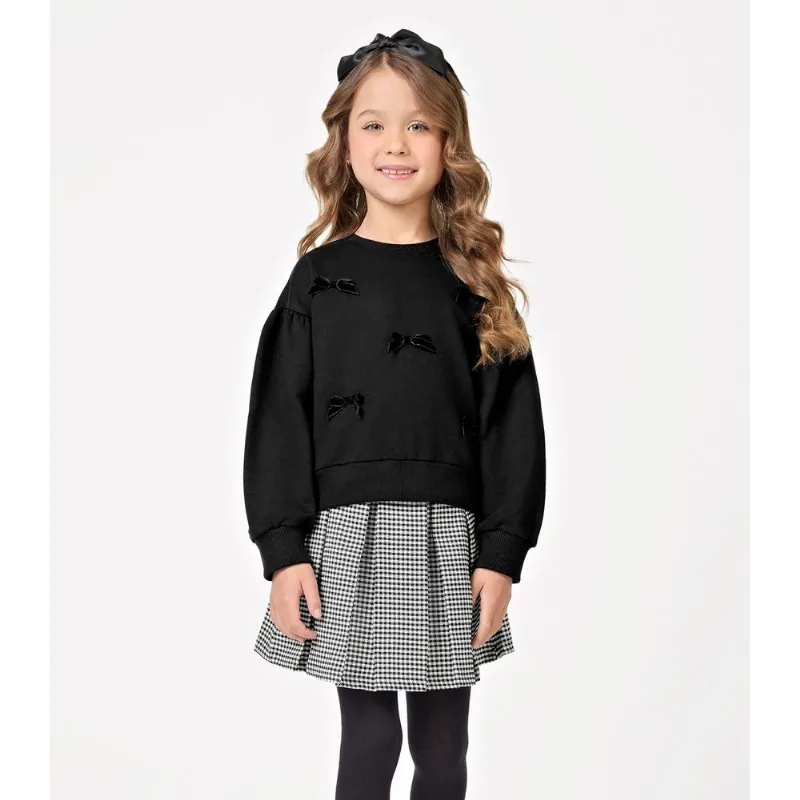 Conjunto Blusão com Saia Menina Trick Nick Preto 8
