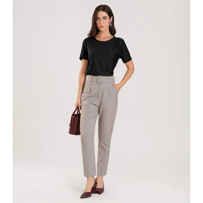 Blusa Feminina Manga Curta Dianna Preto P