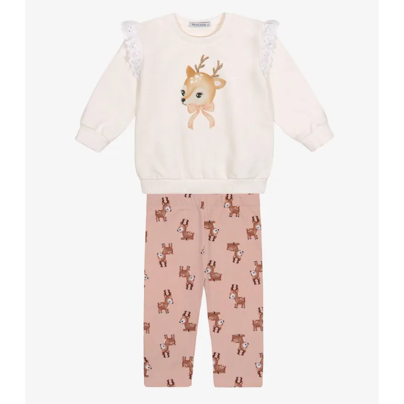 Conjunto Blusão com Legging Menina Trick Nick Bege G