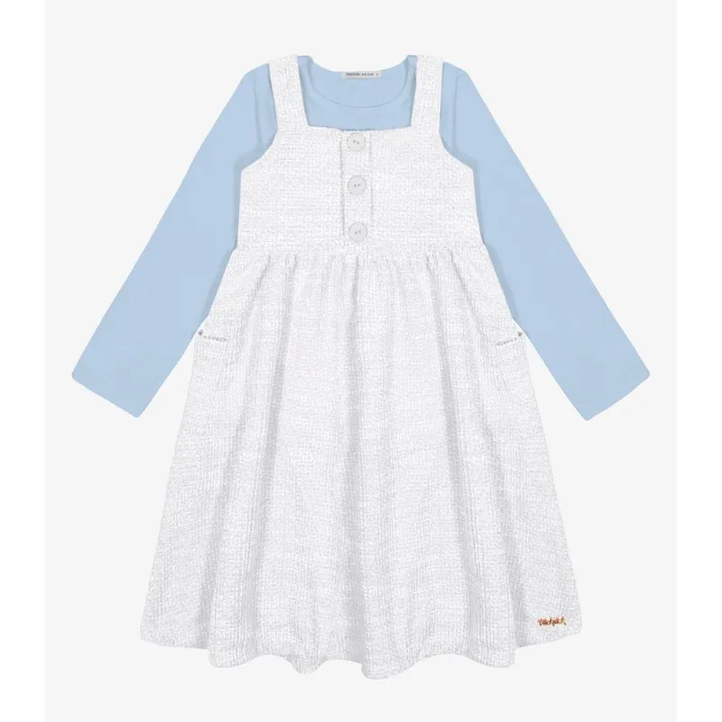 Conjunto Vestido Com Blusa Feminino Trick Nick Branco 6