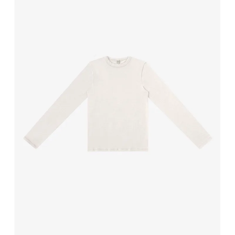 Blusa Feminina Manga Longa Cotton Básica Rovitex Bege GG