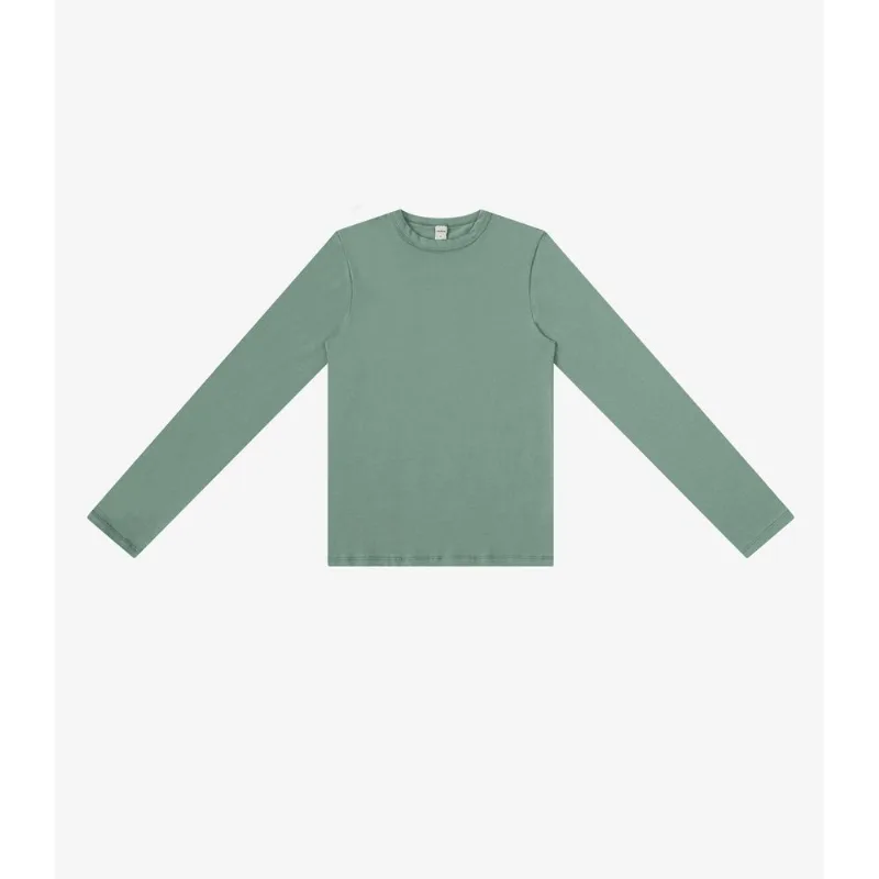 Blusa Feminina Manga Longa Cotton Básica Rovitex Verde P