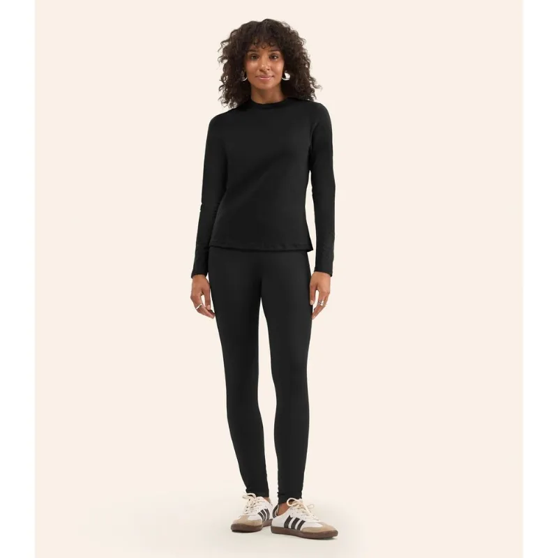 Blusa Feminina Manga Longa Cotton Básica Rovitex Preto P