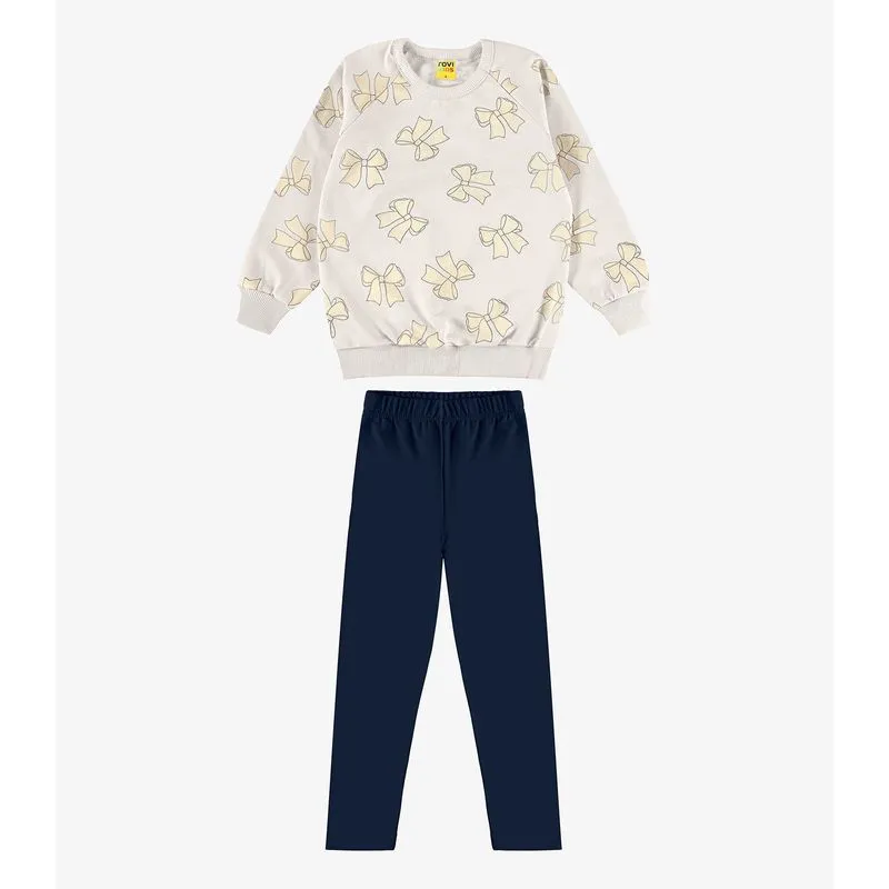 Conjunto Blusão Com Legging Molecotton Rovi Kids Bege 1