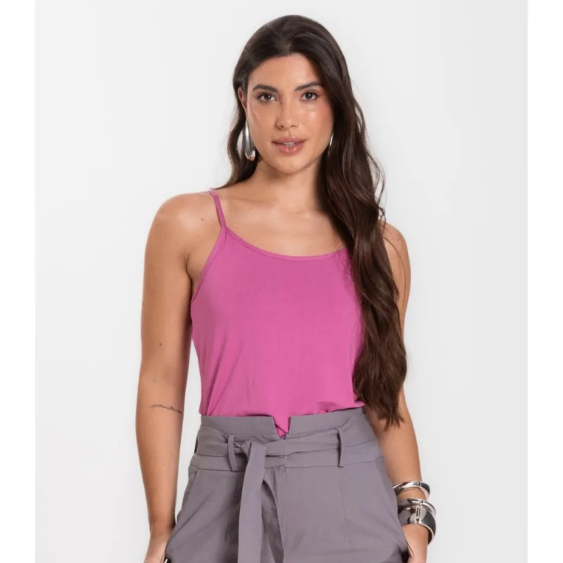 Blusa Feminina de Alças Básica Rovitex Rosa M