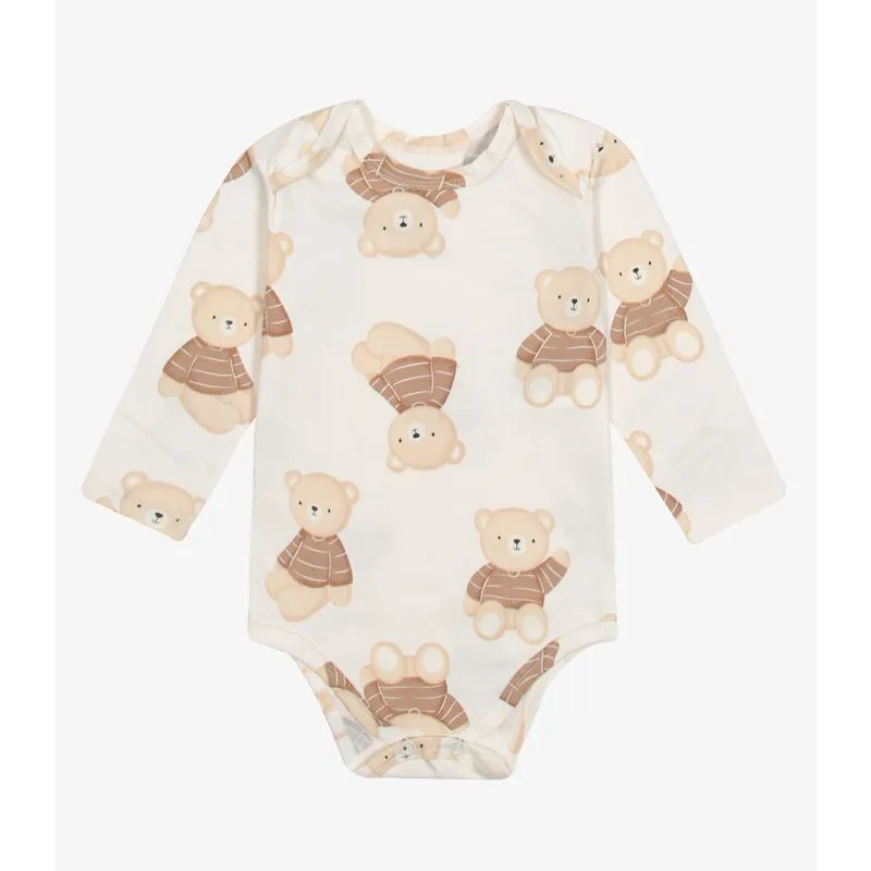 Body Infantil Manga Longa Cotton Trick Nick Bege P
