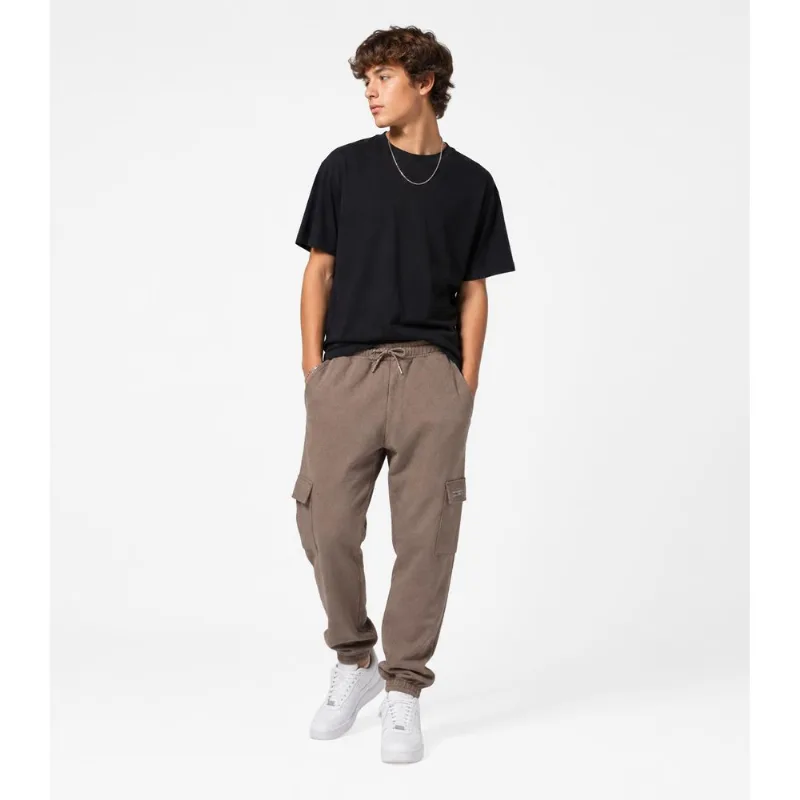 Calça Juvenil Moletom Peluciado Cargo Minty Marrom 18