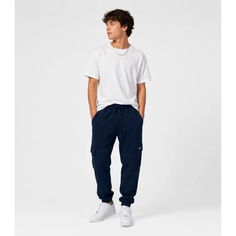 Calça Juvenil Moletom Peluciado Cargo Minty Azul 12