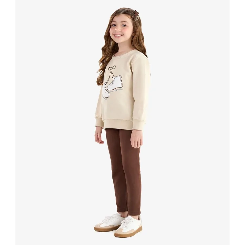 Conjunto Blusão Com Legging Molecotton Rovi Kids Bege 2