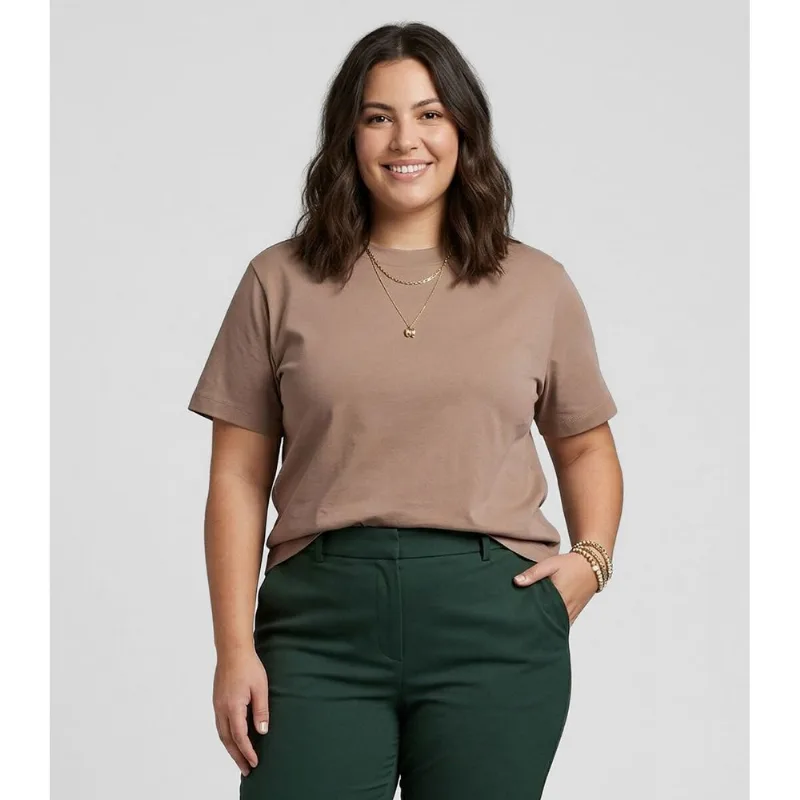 Blusa Feminina Viscose Plus Size Secret Glam Marrom Plus G4