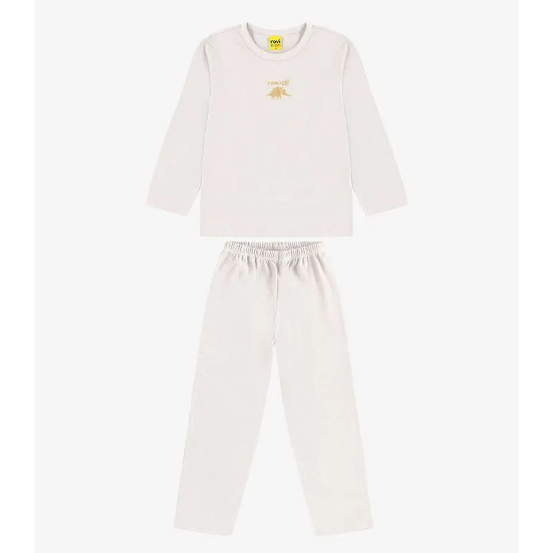 Pijama em Malhão Fruit Rovi Kids Bege 4