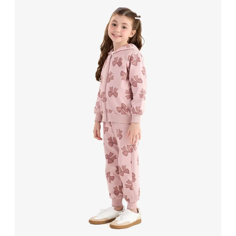 Conjunto Jaqueta E Calça Moletom Sarjado Rovi Kids Rosa 1