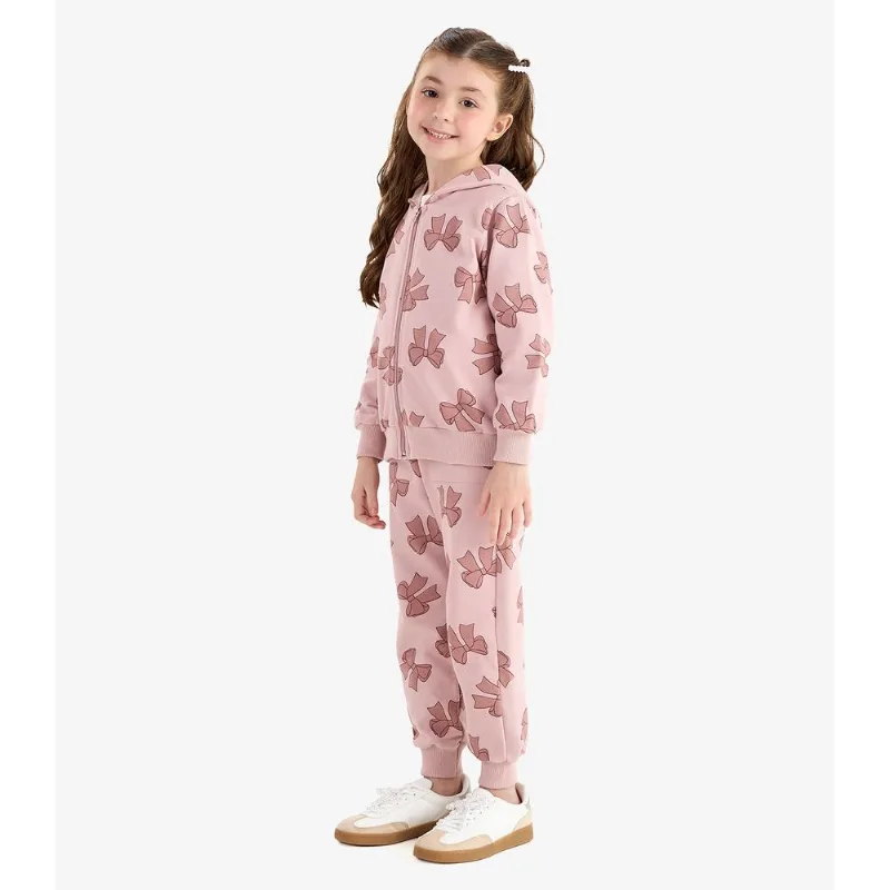 Conjunto Jaqueta e Calça Moletom Sarjado Rovi Kids Rosa 2