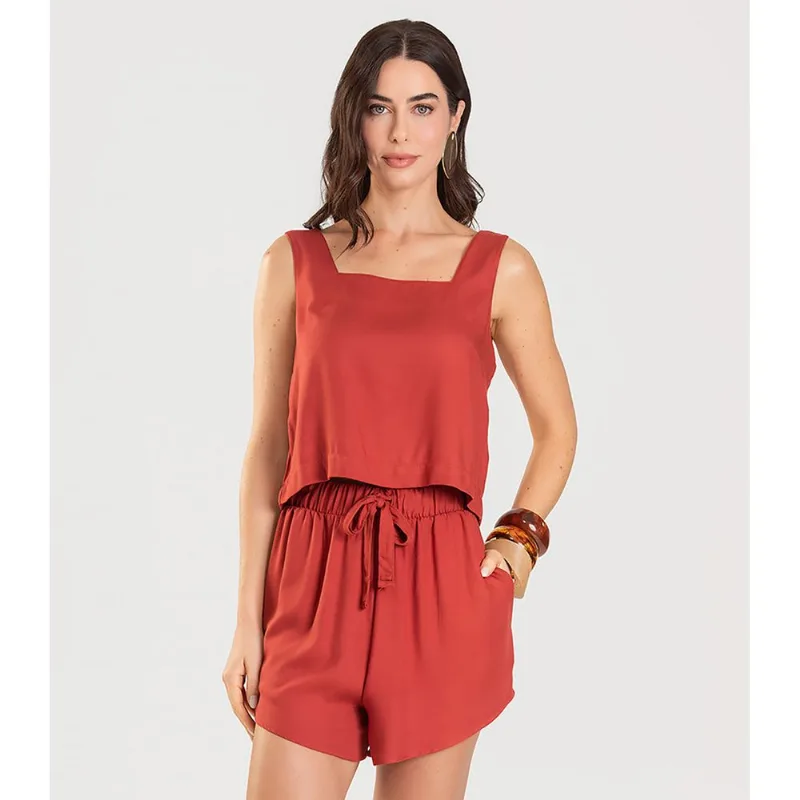 Shorts Feminino Dianna Vermelho P