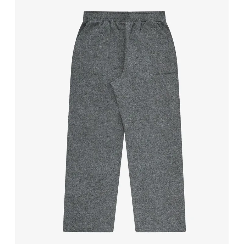Calça Wide Leg Moletom Peluciado Básico Rovitex Cinza M