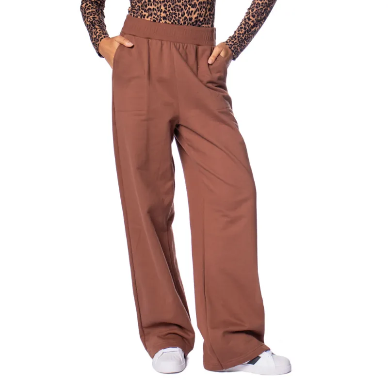 Calça Feminina Rovitex Cintura Média Moletom Marrom - P