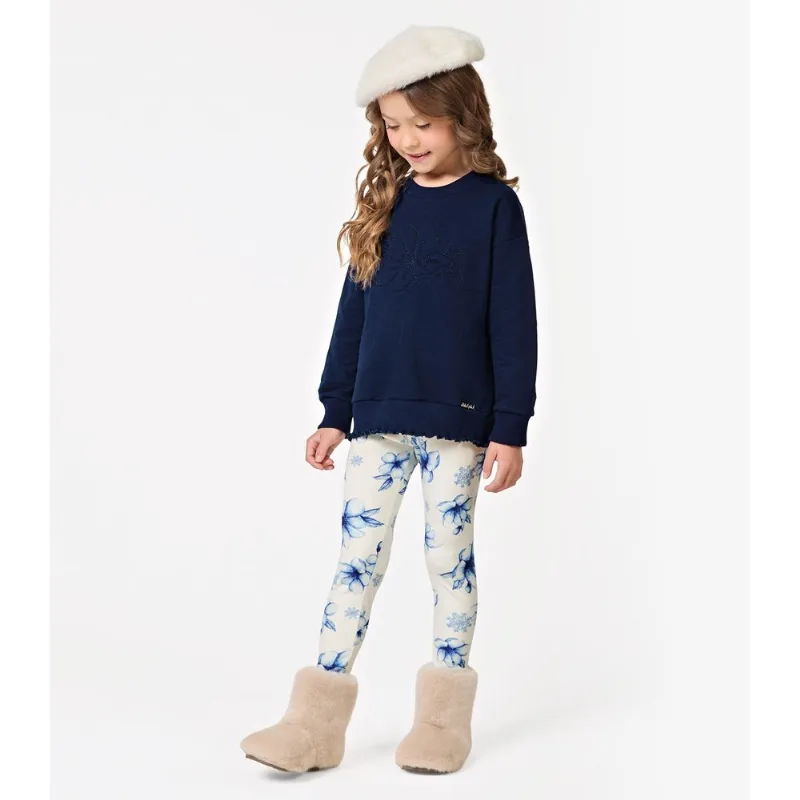 Conjunto Feminino Blusão com Legging Trick Nick Azul 8