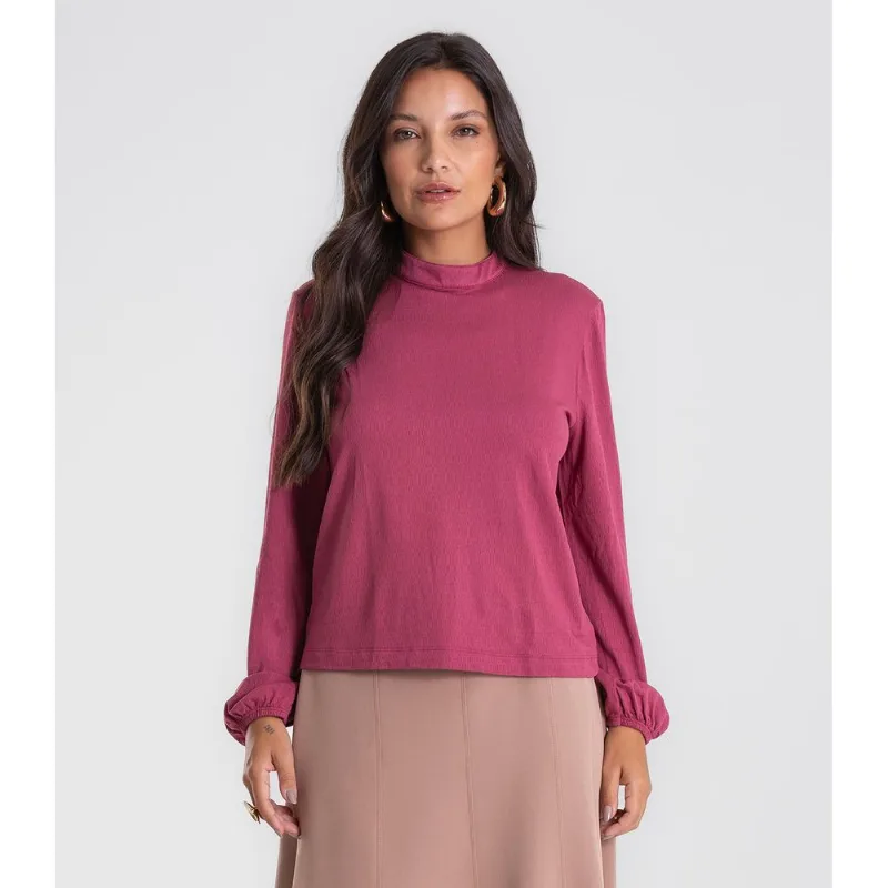 Blusa Feminina Manga Longa Bufante Endless Vermelho G