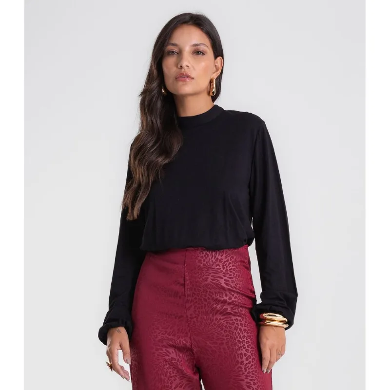 Blusa Feminina Manga Longa Bufante Endless Preto M