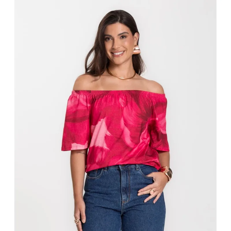 Blusa Feminina Ciganinha Infinita Cor Vermelho P