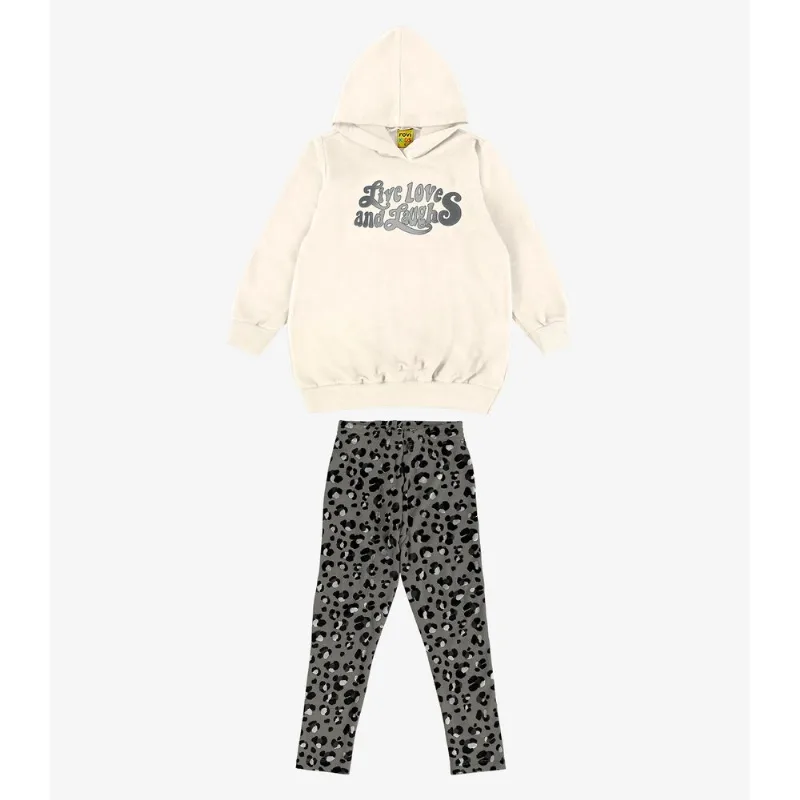 Conjunto Blusão com Legging Rovi Kids Bege 6