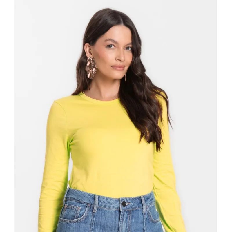 Blusa Manga Longa Básica Select Verde GG