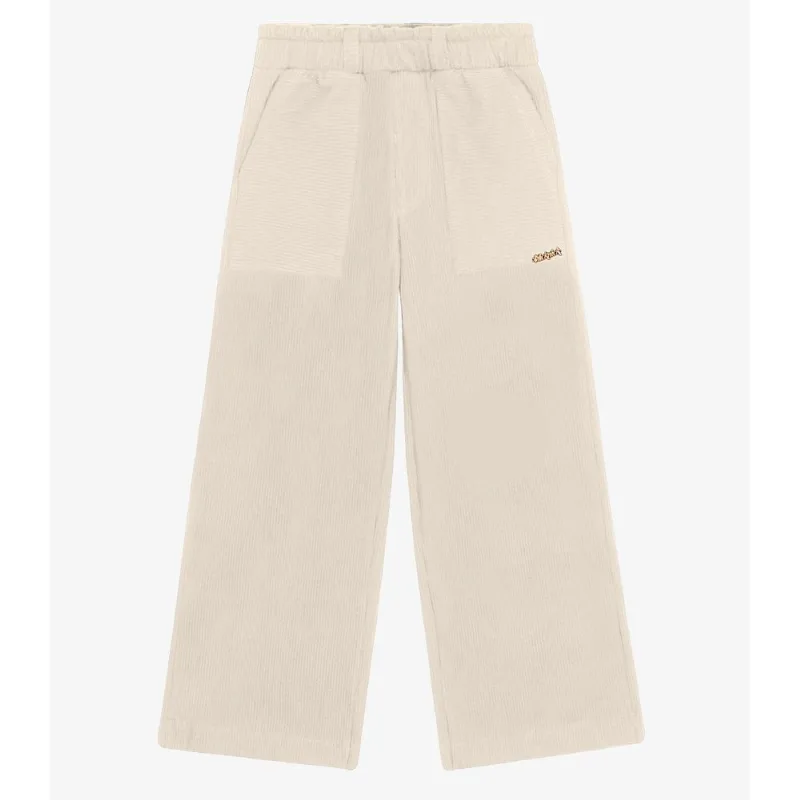 Calça Wide Leg Feminina Infantil Trick Nick Bege 6