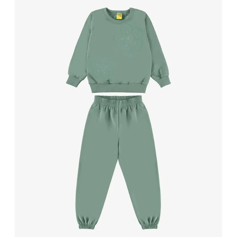 Conjunto Blusão com Calça Moletom Rovi Kids Verde 8