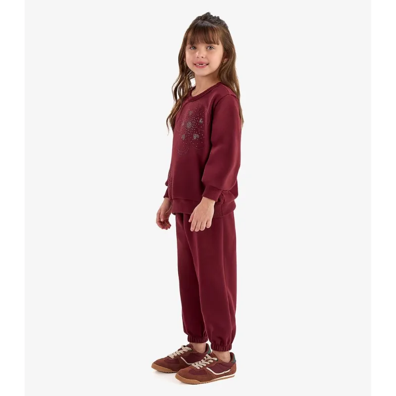 Conjunto Blusão Com Calça Moletom Rovi Kids Vermelho 8