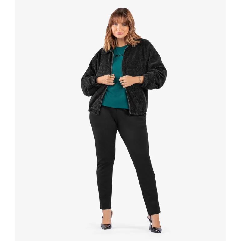 Blusa Feminina Manga 3/4 Plus Size Secret Glam Verde Plus G1