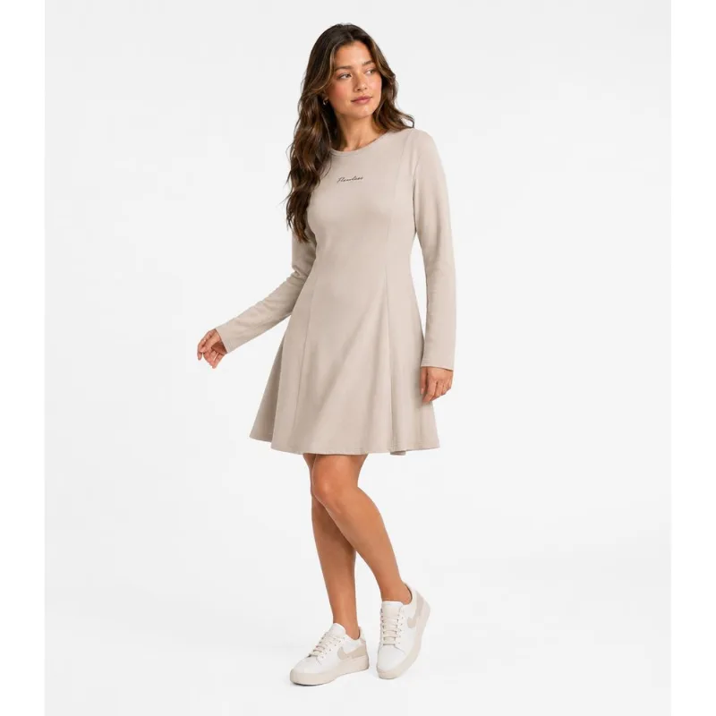 Vestido Juvenil Molecotton Curto Manga Longa Minty Bege 18