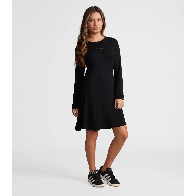 Vestido Juvenil Molecotton Curto Manga Longa Minty Preto 18