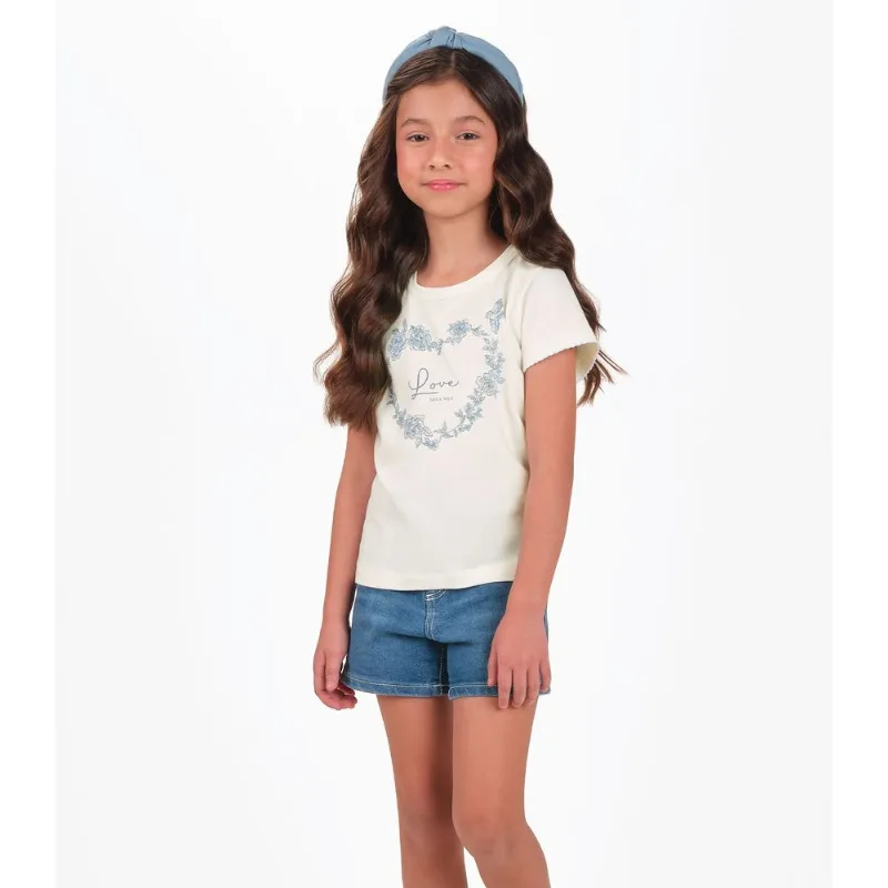 Conjunto Blusa com Shorts Menina Trick Nick Bege 2