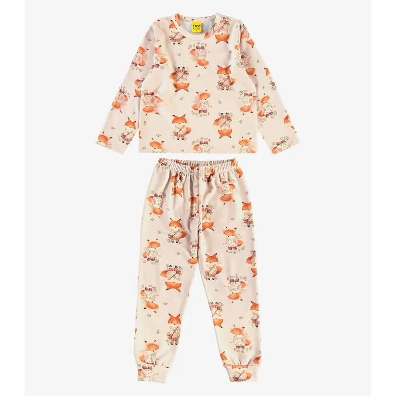 Pijama Malha Soft Touch Rovi Kids Bege 3