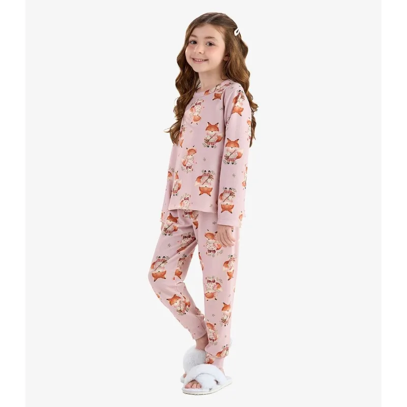 Pijama Malha Soft Touch Rovi Kids Rosa 1