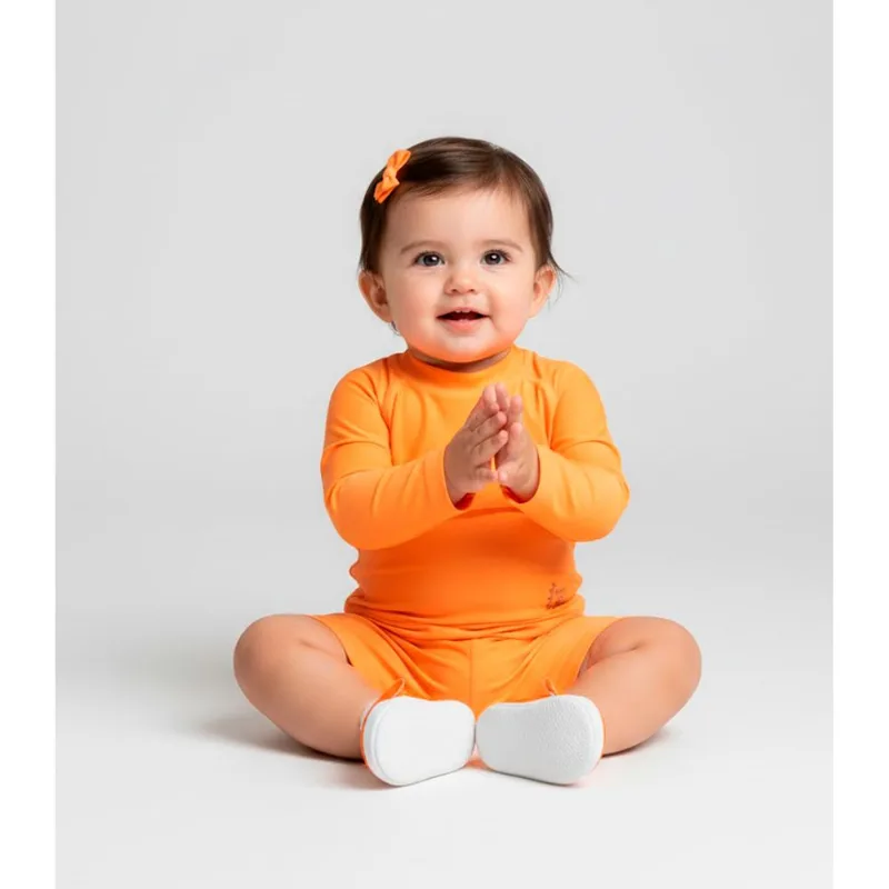 Blusa Térmica Proteção UV Praia Manga Longa Select Laranja G