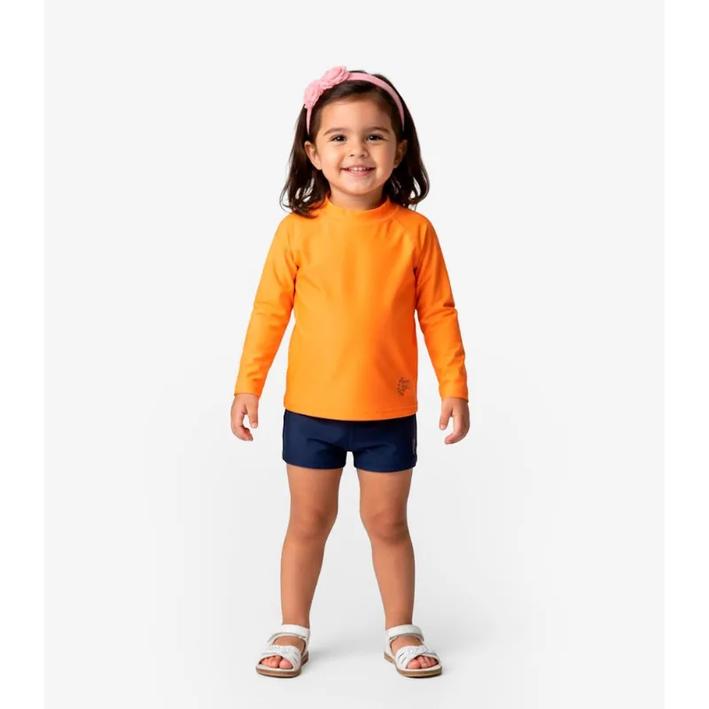 Blusa Térmica Proteção UV Praia Manga Longa Select Laranja 2