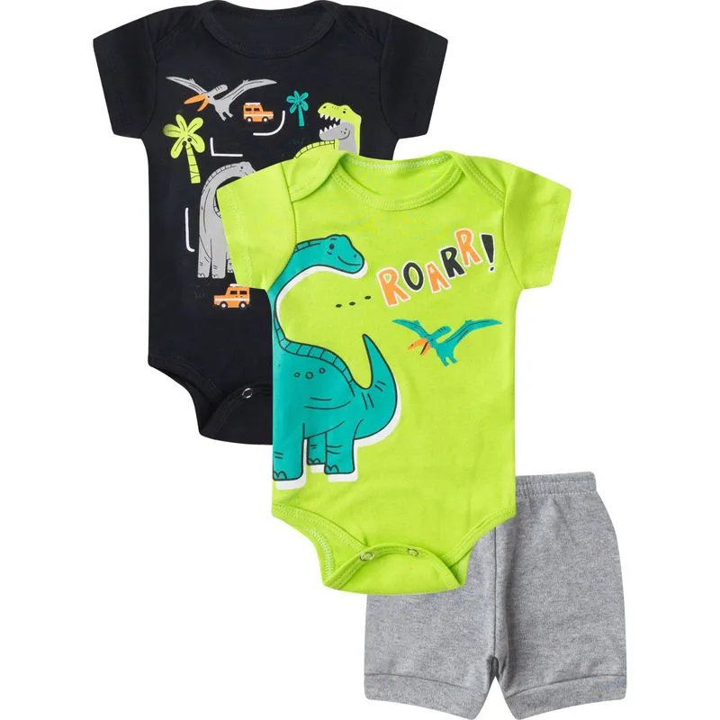 Kit Body Infantil Curto 3 Peças Select Preto M