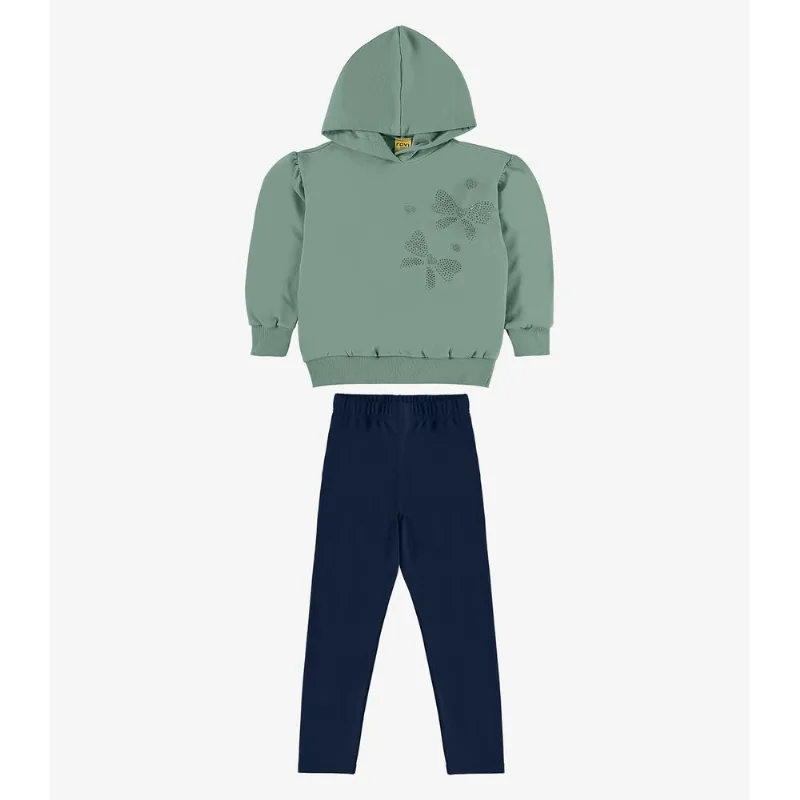 Conjunto Blusão com Legging Molecotton Rovi Kids Verde 2